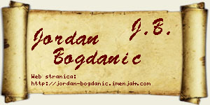 Jordan Bogdanić vizit kartica